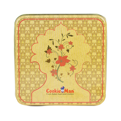 Golden Flower Square Gift Tin