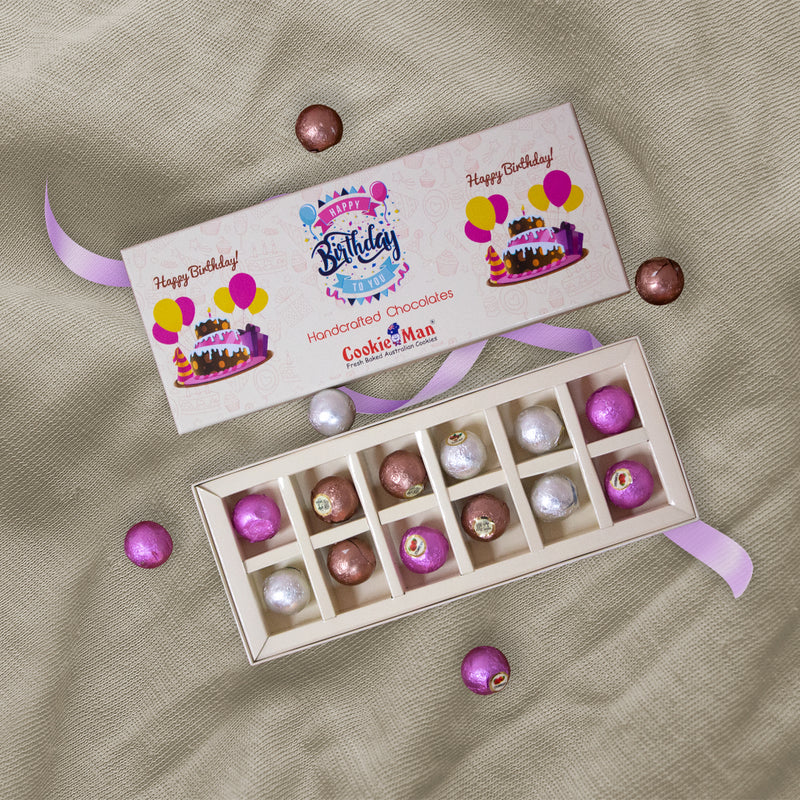 Happy Birthday Premium Chocolate Box - 12 Moulded Chocolates