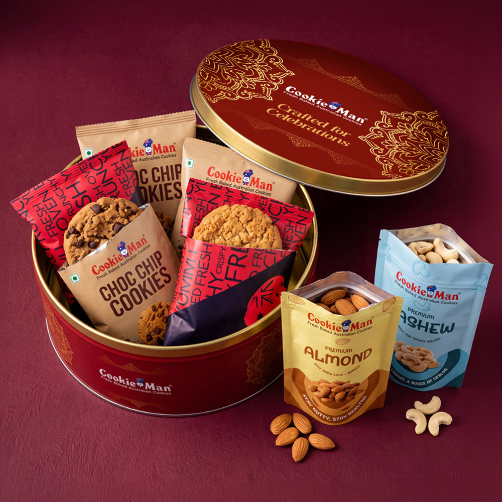 Festive Delights Cookies Diwali Gift Tin - 200g