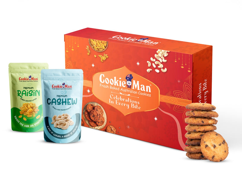 Cookie Man Assorted Cookies and Dry fruits Celebration Gift Pack