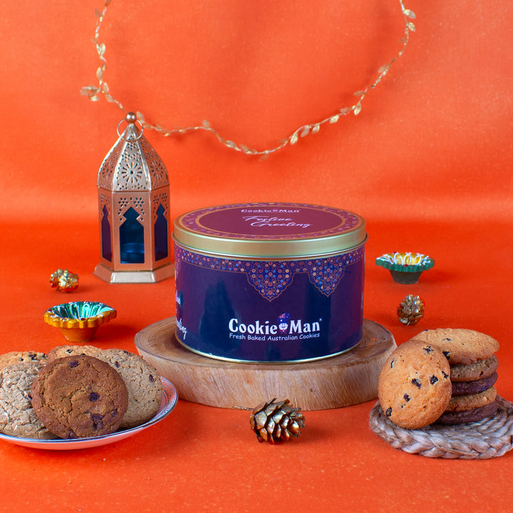 Cookieman Festive Greetings Diwali Cookies Gift Tin 300g