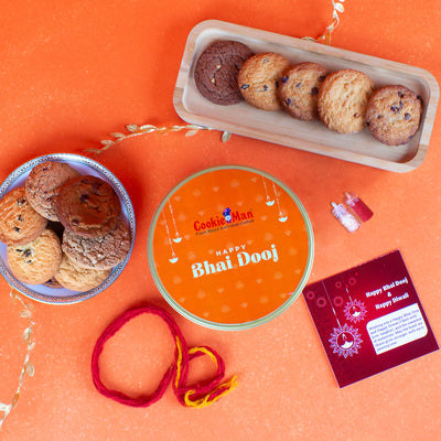 Cookieman Bhai Dooj Gift Set for Brother with Assorted Cookies 300g