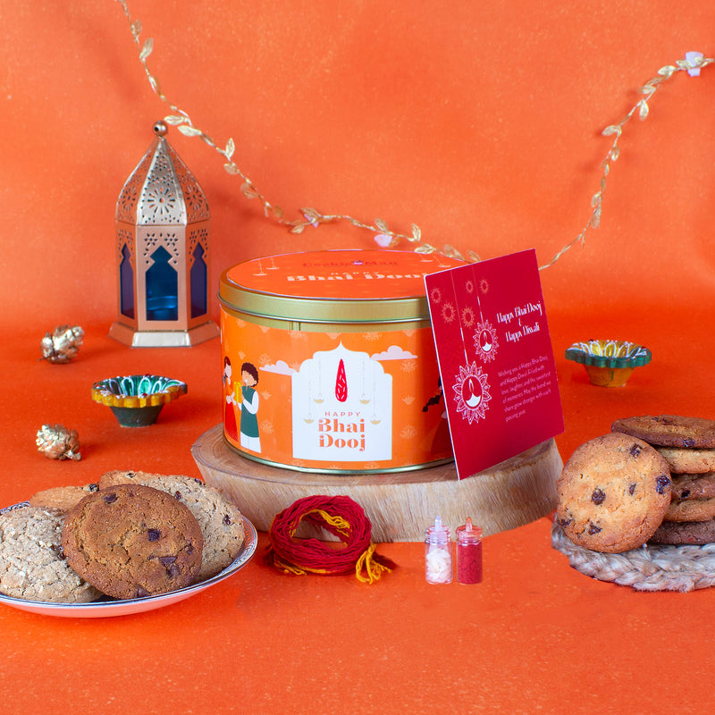 Cookieman Bhai Dooj Gift Set for Brother with Assorted Cookies 300g