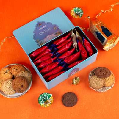 CookieMan Ecstatic Diwali Cookies Gift Tin - 500g