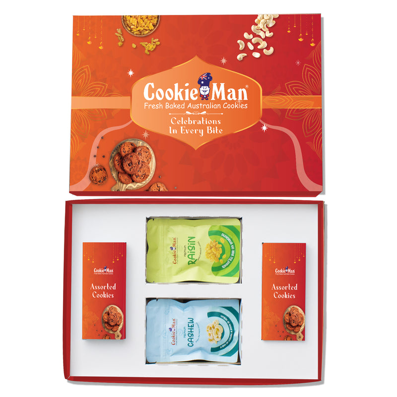 Cookie Man Assorted Cookies and Dry fruits Celebration Gift Pack