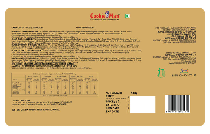 CookieMan Diwali Delight Cookies Gift Tin - 500g