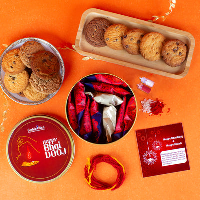 CookieMan Bhai Dooj Premium Gift Tin Celebrate Siblings' Love