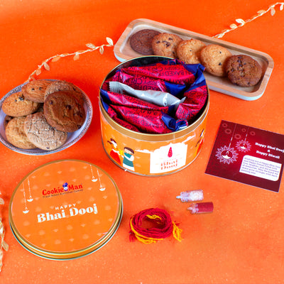Cookieman Bhai Dooj Gift Set for Brother with Assorted Cookies 300g