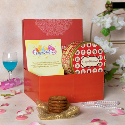 Congratulations Assorted Cookies & Chocolates Gift Hamper