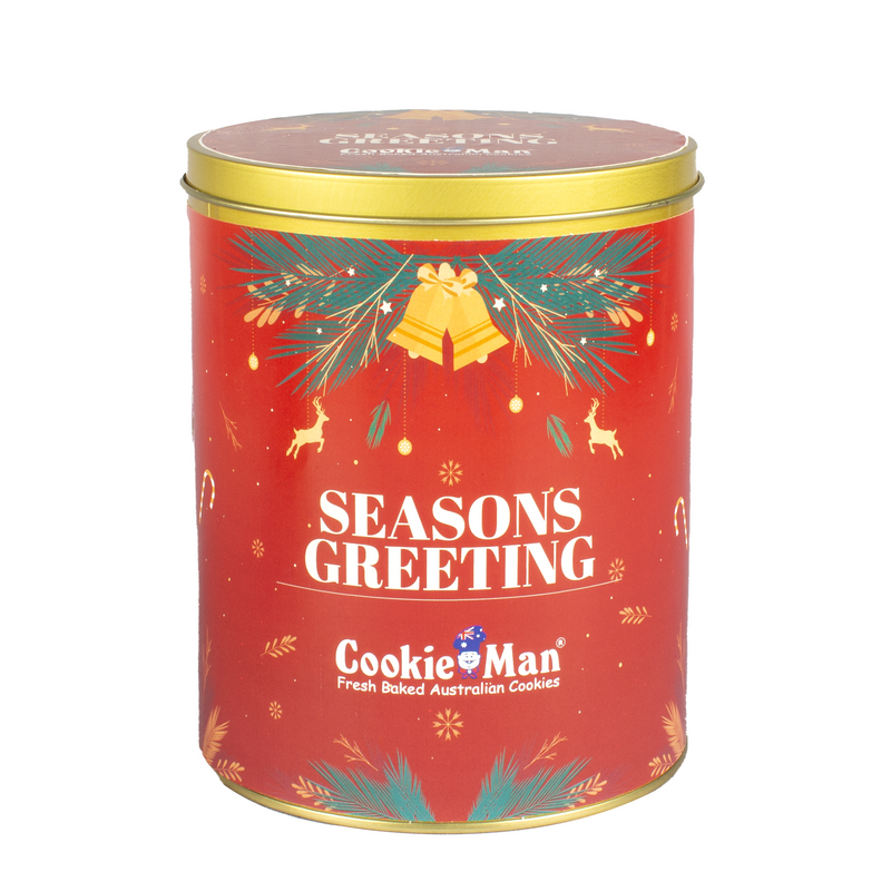 Christmas Assorted Cookies Red Gift Tin - 600g