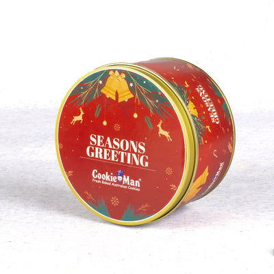 Christmas Assorted Cookies Red Gift Tin - 300g