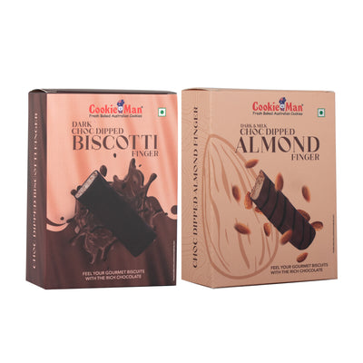 Choc Dipped Biscotti & Almond finger Pack Of 2