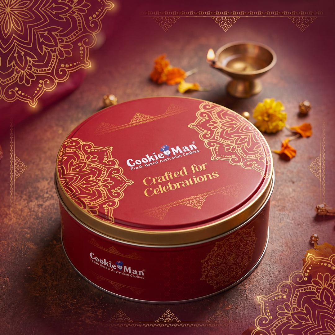 Celebration Cookies &amp; Dry Fruits Diwali Gift Tin - 250g
