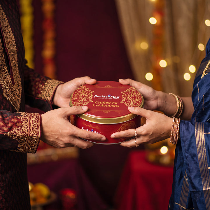 Celebration Cookies &amp; Dry Fruits Diwali Gift Tin - 250g