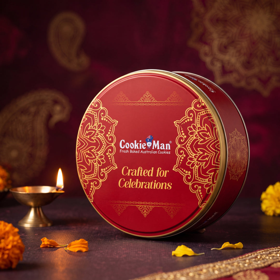 Celebration Cookies &amp; Dry Fruits Diwali Gift Tin - 250g