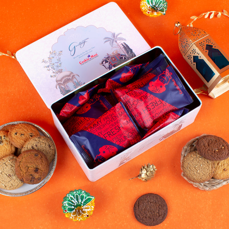 CookieMan Diwali Delight Cookies Gift Tin - 500g