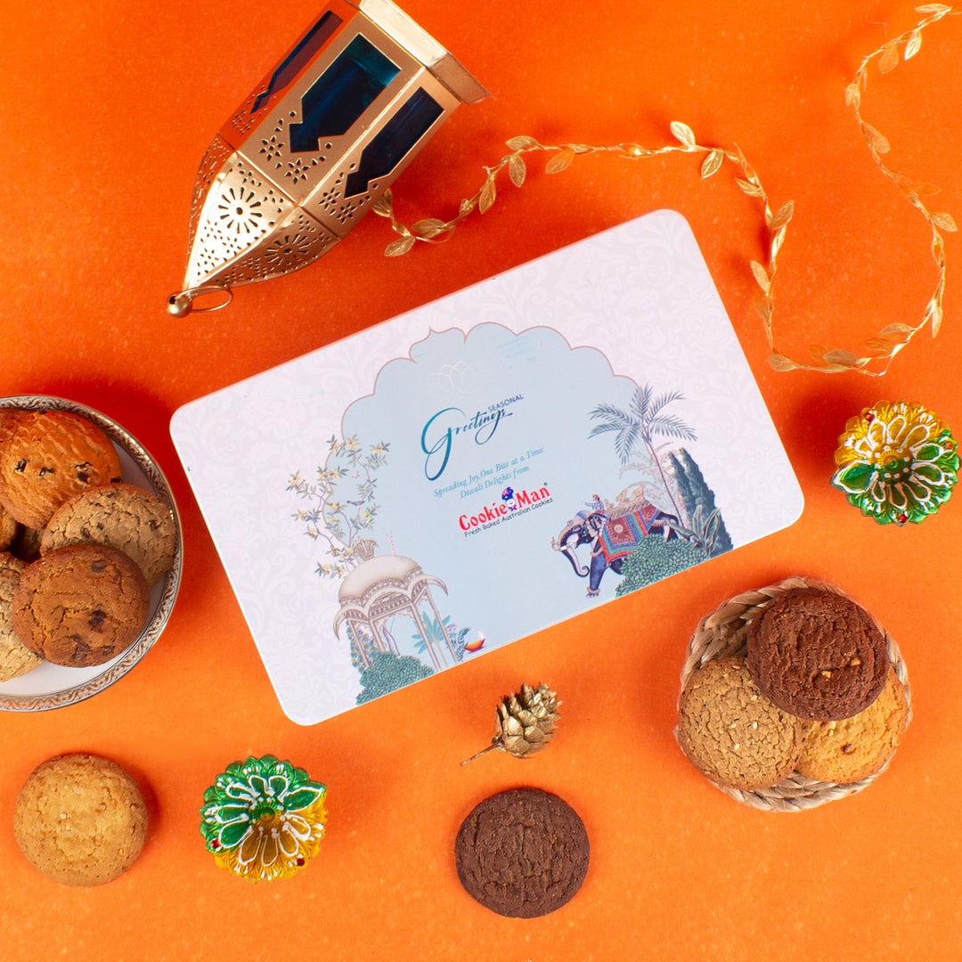 CookieMan Diwali Delight Cookies Gift Tin - 500g