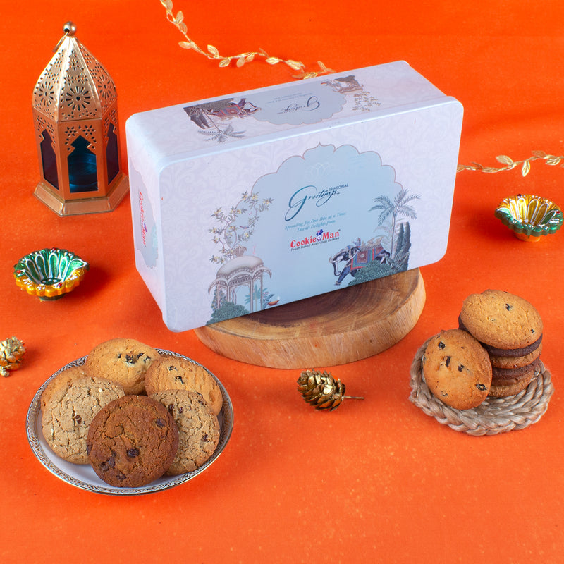 CookieMan Diwali Delight Cookies Gift Tin - 500g