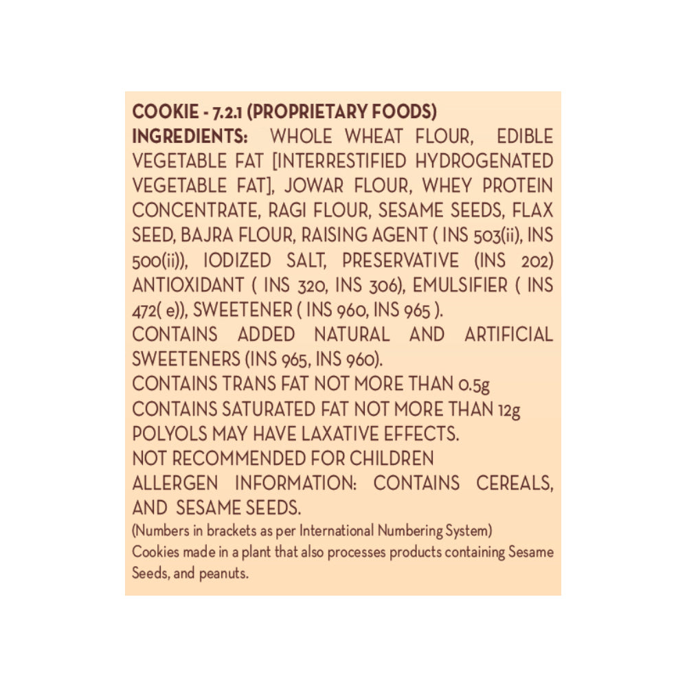 Sugar Free Multigrain Protein Cookies