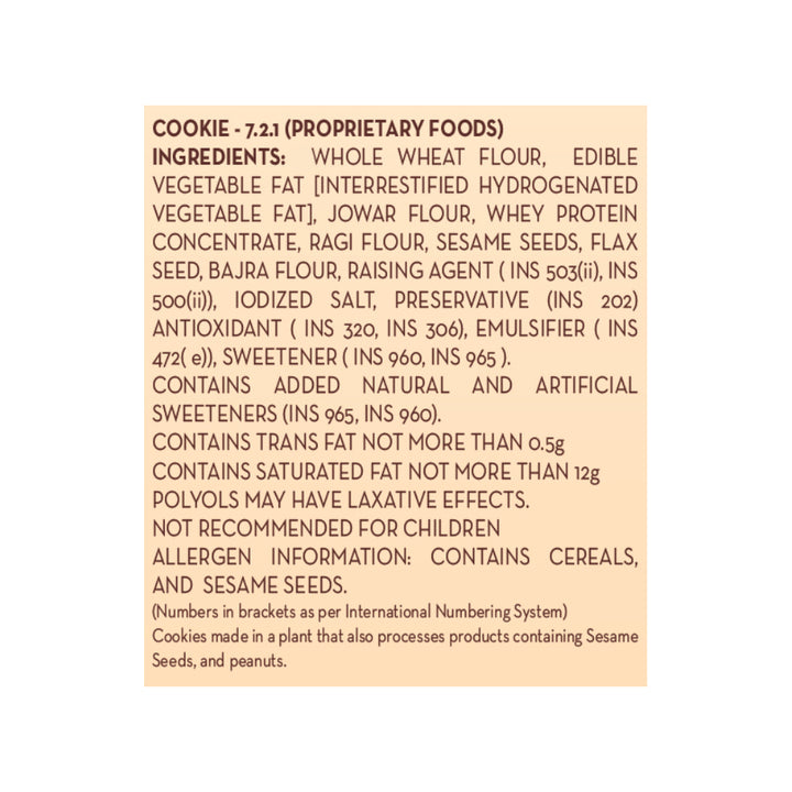 Sugar Free Multigrain Protein Cookies