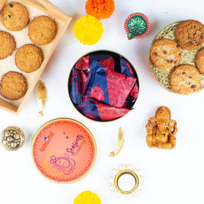 Ganesha Diwali Assorted Cookies Special Gift Tin