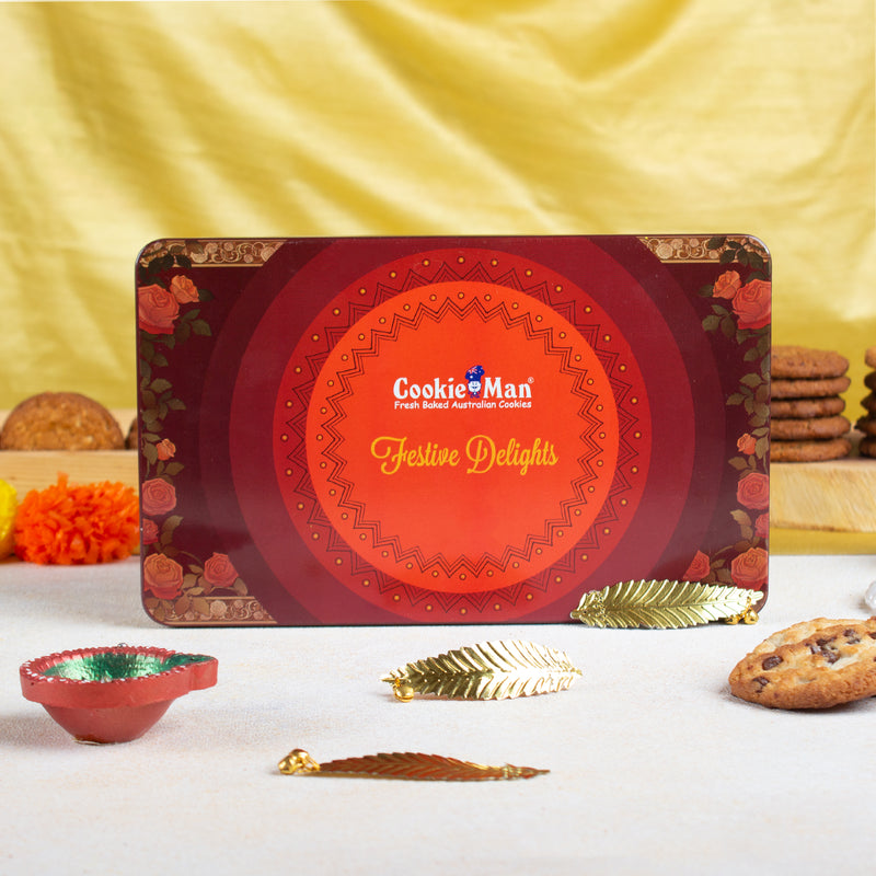 Festive Delights Assorted Cookies Diwali Gift Tin