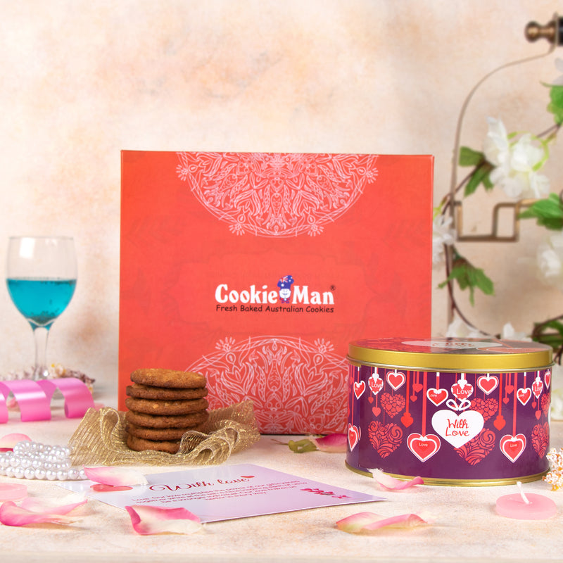 With Love Assorted Cookies & Chocolates Gift Hamper