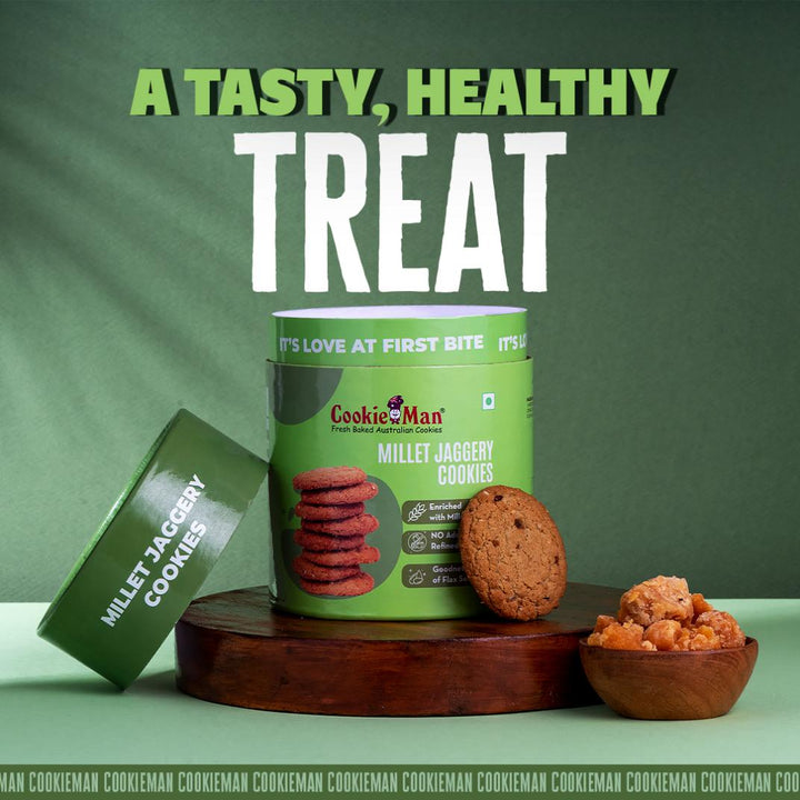 Millet Jaggery Cookies 200g - Canister