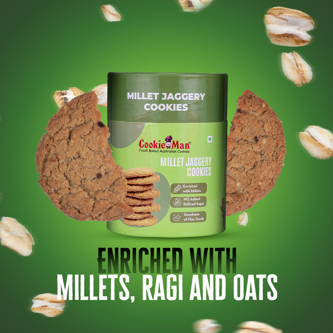 Millet Jaggery Cookies 200g - Canister
