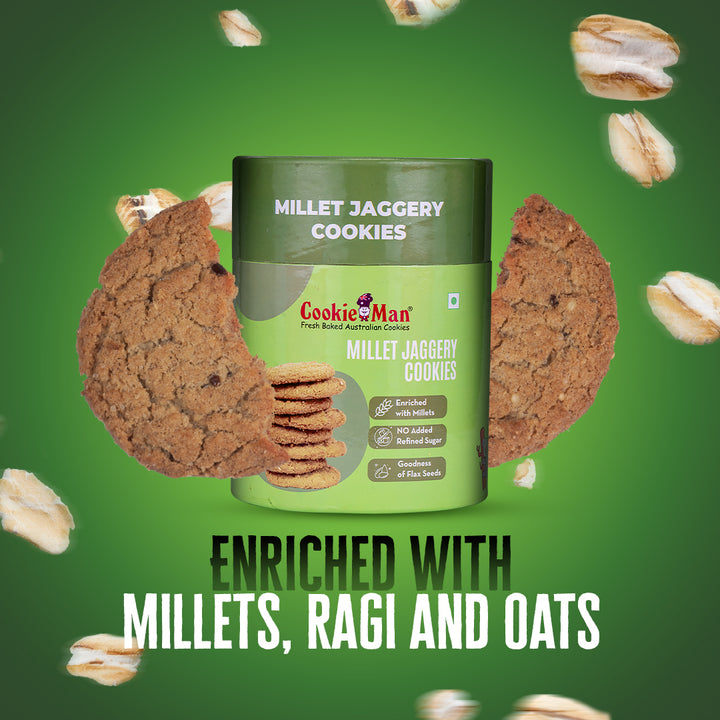 Millet Jaggery Cookies 200g - Canister
