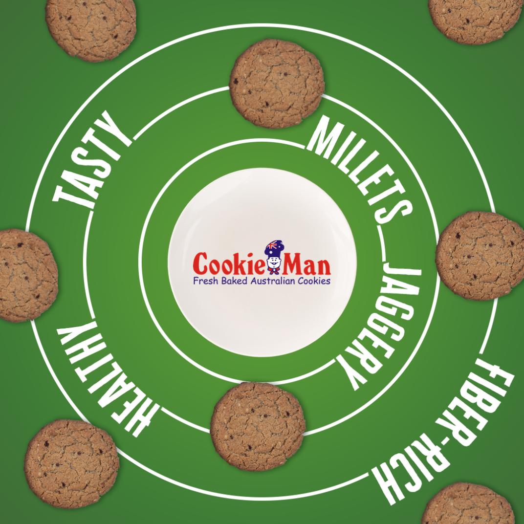 Millet Jaggery Cookies 200g - Canister