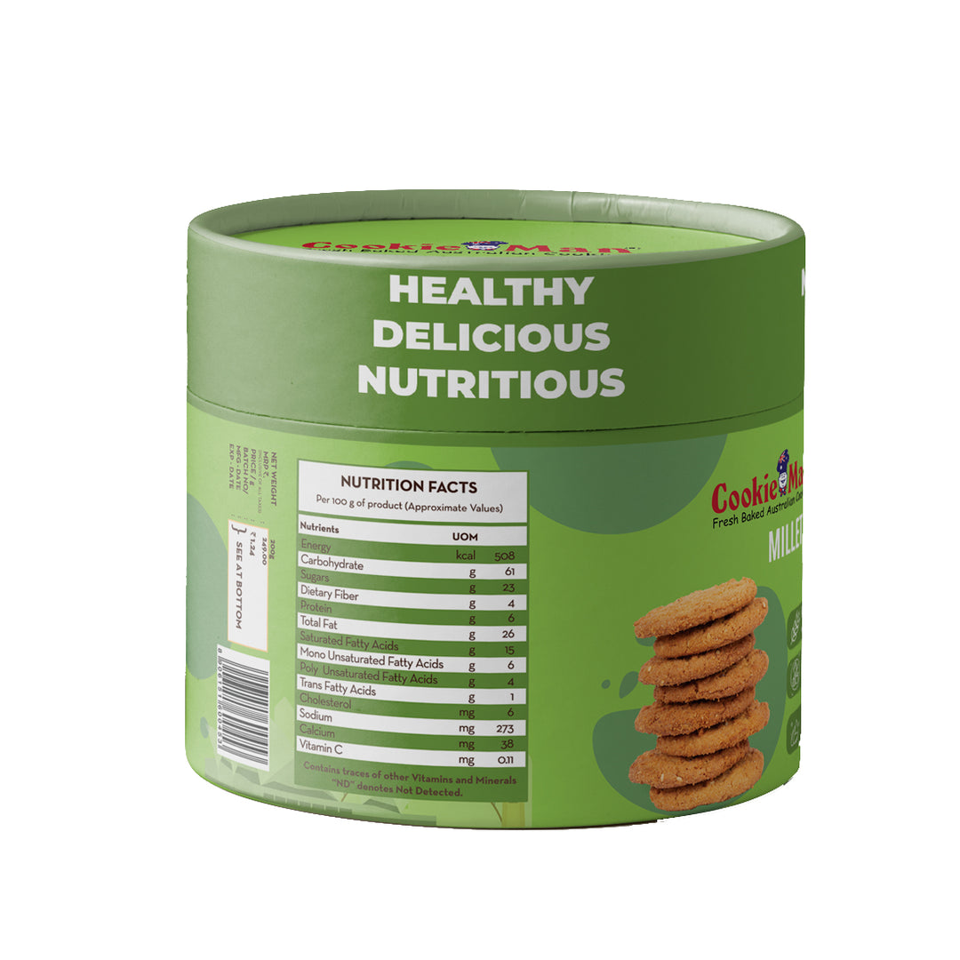 Millet Jaggery Cookies 200g - Canister