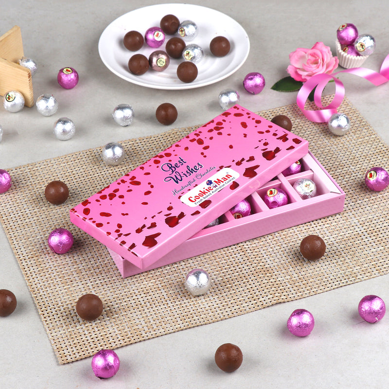 Best Wishes Premium Chocolate Box - 12 Moulded Chocolates