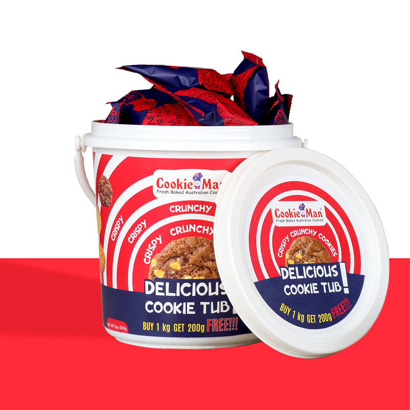 Buy 1kg Get 200g Free - Almond Cookies Tub