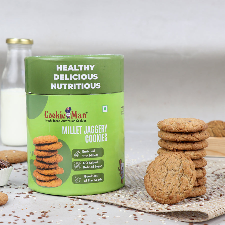 Millet Jaggery Cookies 200g - Canister