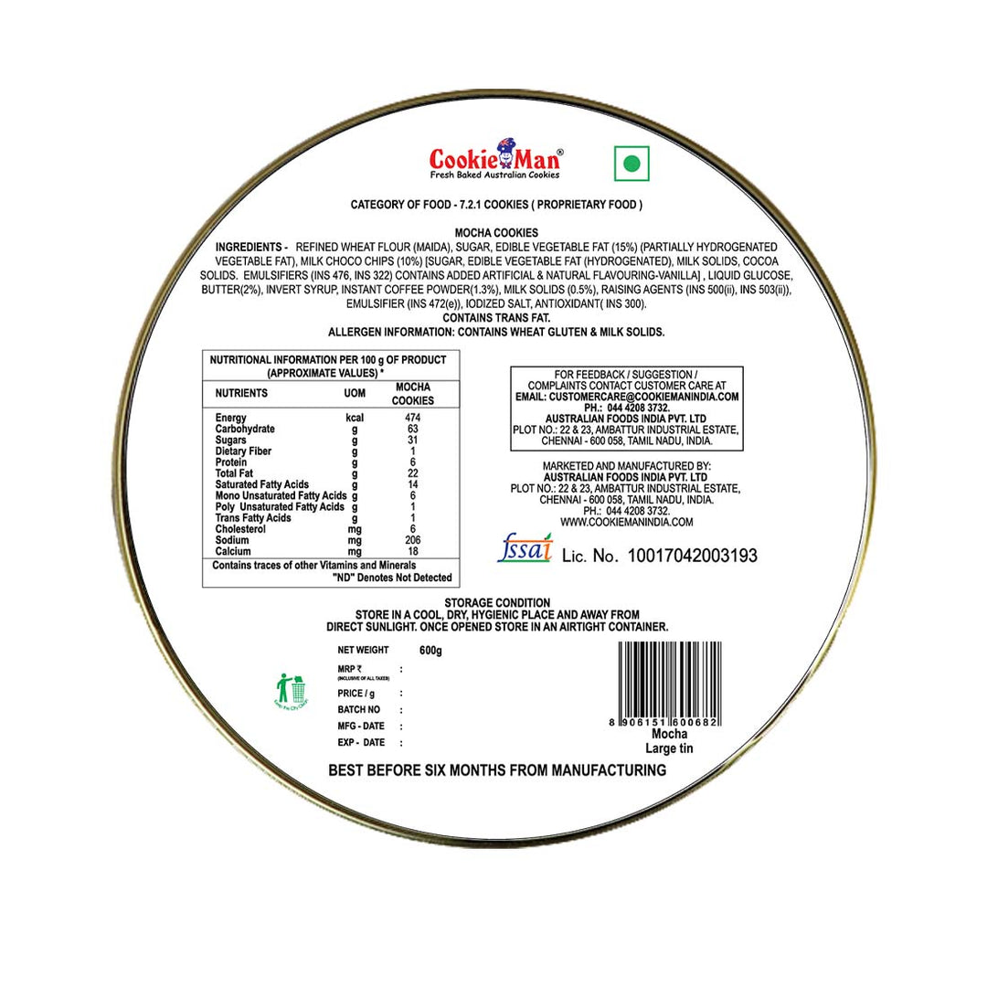 Mocha Cookies Tin