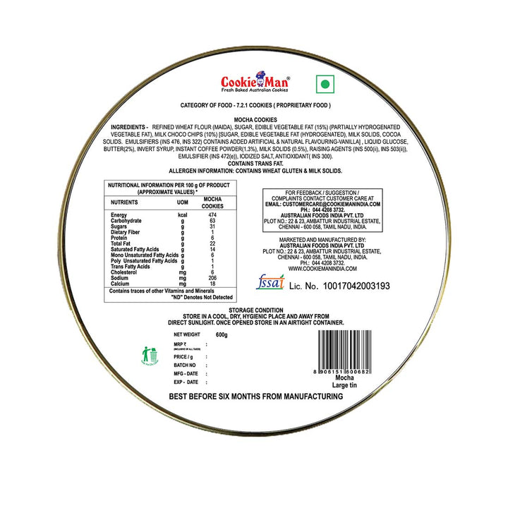Mocha Cookies Tin